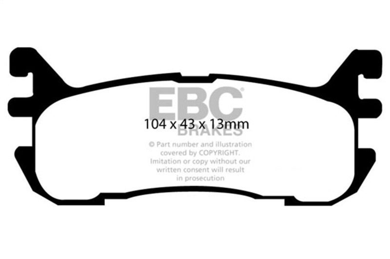 EBC Red Stuff Rear Brake Pads for 97-02 Ford Escort 2.0L - DP31003C