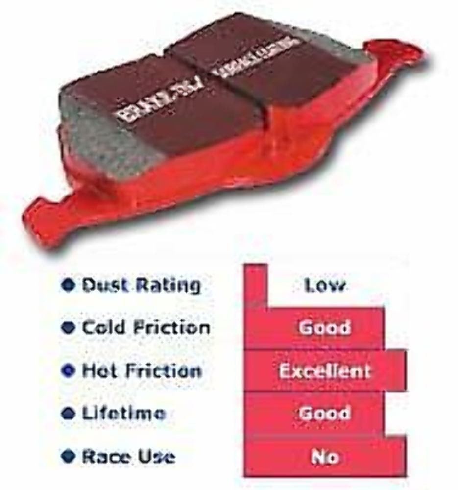 EBC Red Stuff Front Brake Pads for 64-69 Porsche 911 2.0L M Caliper Solid Rotor