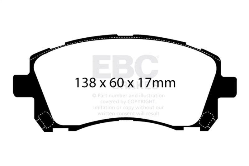 EBC Red Stuff Front Brake Pads for 98-02 Subaru Forester 2.5L - DP31134C