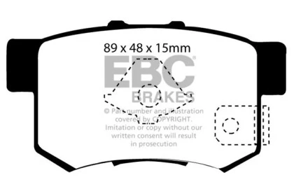 EBC  Redstuff Rear Brake Pads for 10-12 Acura RDX 2.3 Turbo