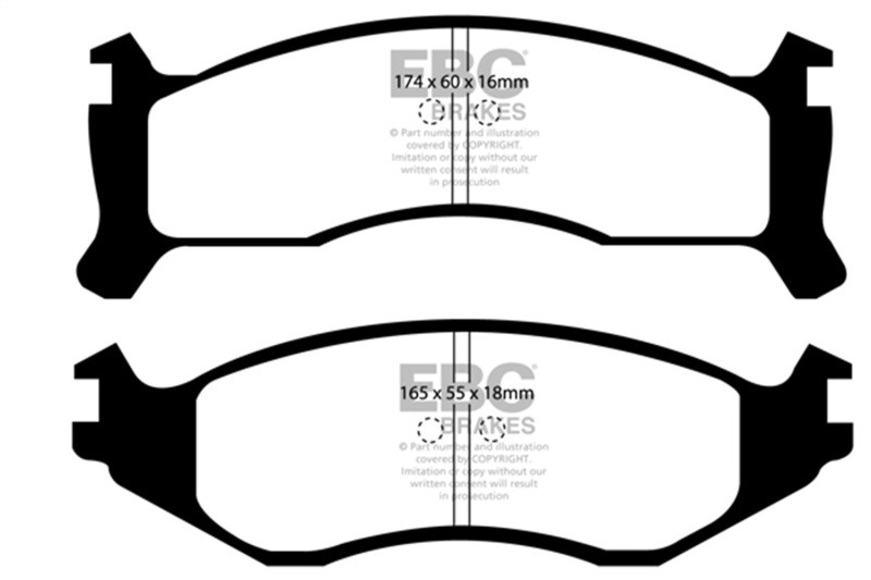 EBC Red Stuff Front Brake Pads for 91-93 Chrysler Fifth Avenue 3.8 - DP31249C
