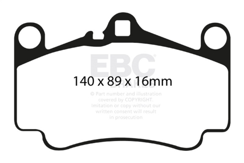 EBC Red Stuff Front Brake Pads for 03-05 Porsche 911 3.6L Carrera 4s Cast Iron