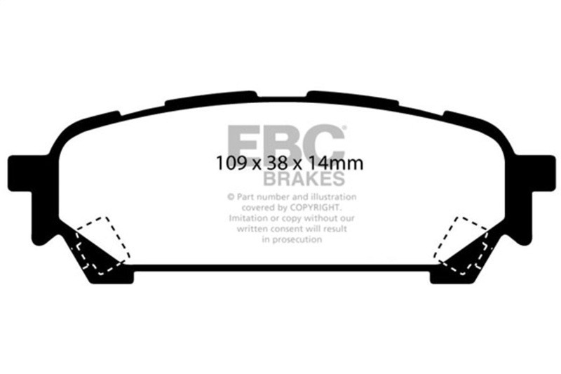 EBC Red Stuff Rear Brake Pads for 04-06 Saab 9-2x 2.0L Turbo - DP31687C