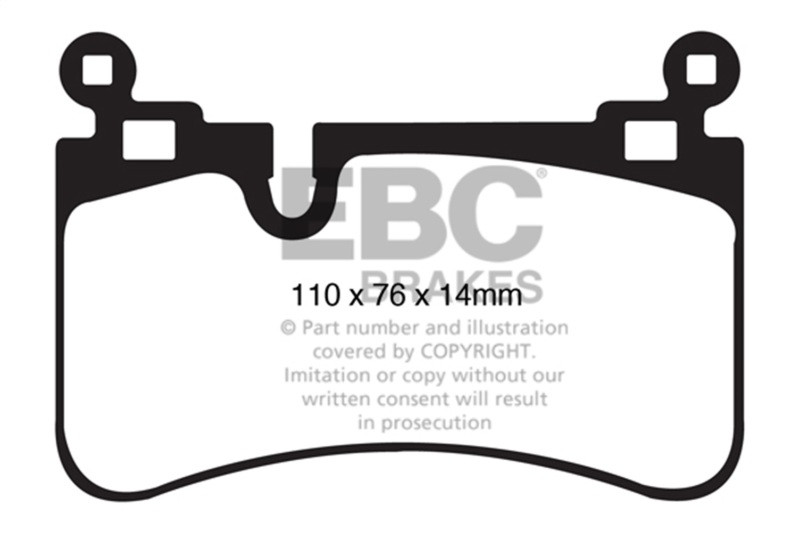EBC Red Stuff Rear Brake Pads for 08-13 Mercedes C63 AMG W204 6.2L - DP31839C
