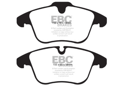 EBC  Redstuff Front Brake Pads for 13-15 Jaguar XF 2.0 Turbo