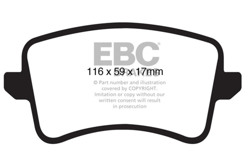 EBC Red Stuff Rear Brake Pads for 09-11 Audi A4 2.0T Turbo - DP31988C