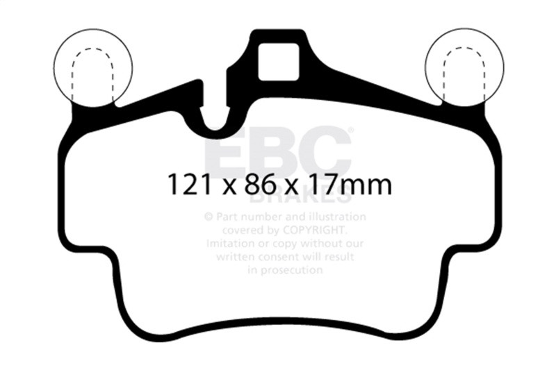 EBC Red Stuff Front Brake Pads for 07-08 Porsche 911 Cast Iron Rotors Carrera 2