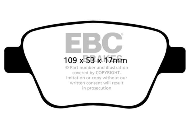EBC Red Stuff Rear Brake Pads for 10-13 Audi A3 2.0L Turbo Bosch Calipers