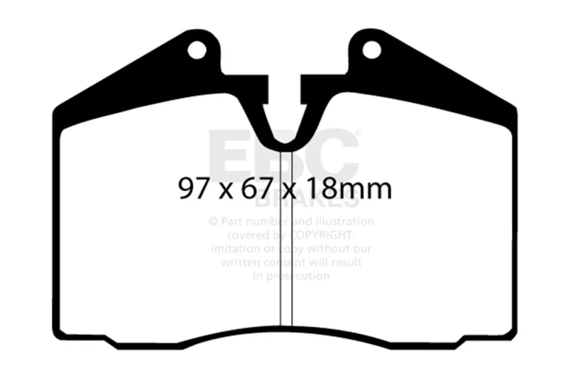 EBC Red Stuff Front Brake Pads for 89-95 Ferrari 348 3.4L - DP3612C