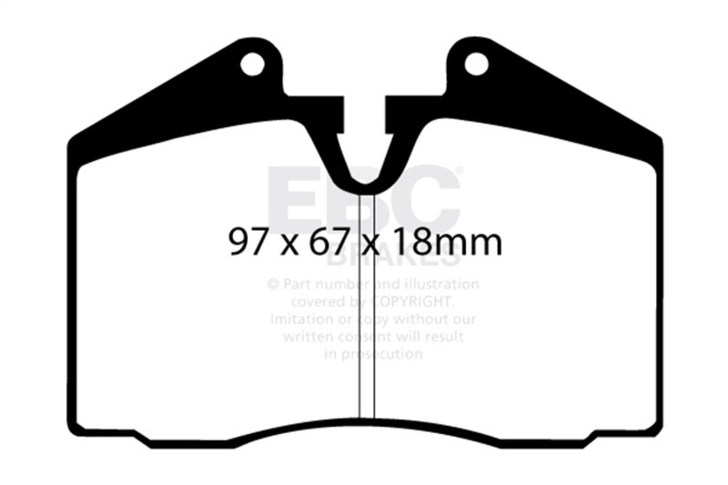 EBC Red Stuff Front Brake Pads for 89-95 Ferrari 348 3.4L - DP3612C
