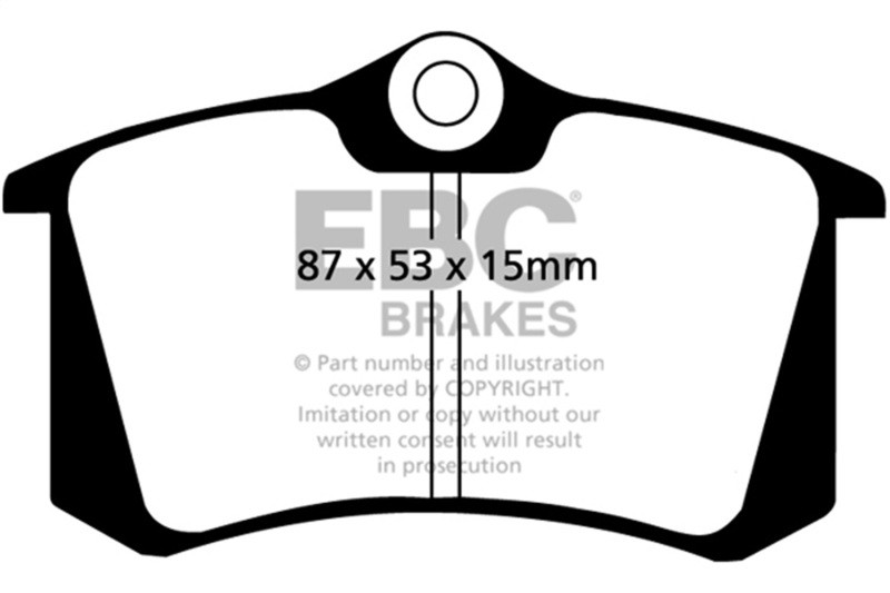 EBC Red Stuff Rear Brake Pads for 10-13 Audi A3 TDI 2.0L - DP3680C