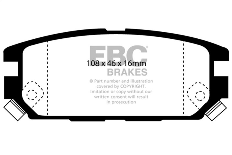 EBC Red Stuff Rear Brake Pads for 91-93 Dodge Stealth 3.0 4WD - DP3987C