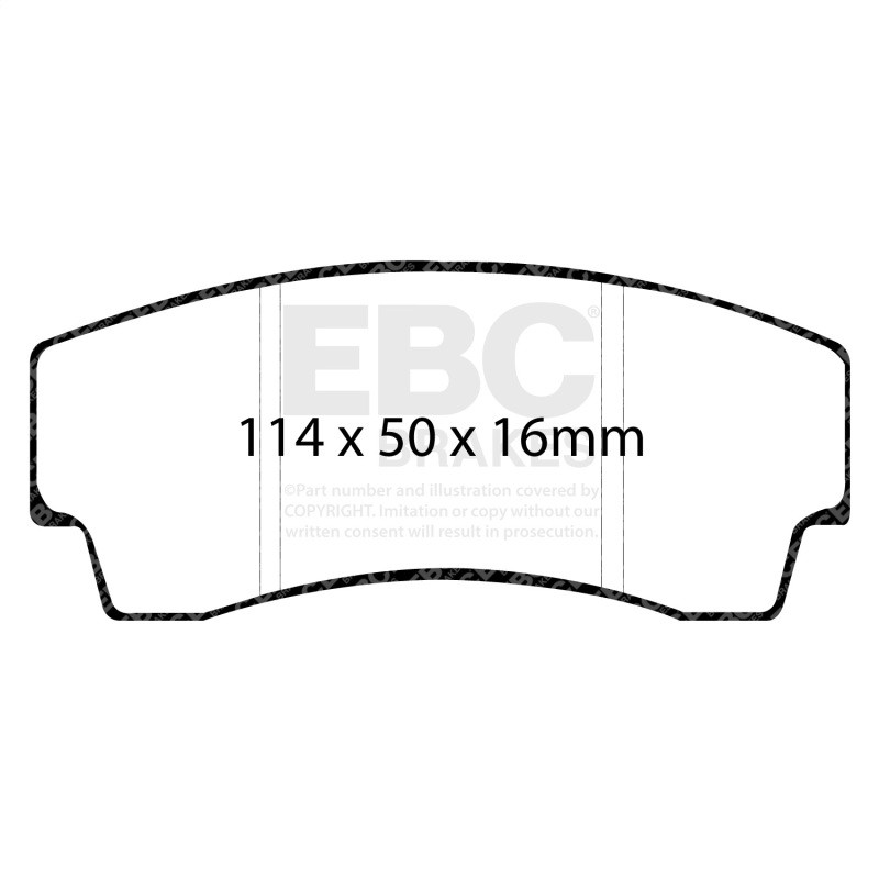 EBC Yellow Stuff Rear Brake Pads for 99-02 Noble M12 2.6L Twin Turbo - DP4008R