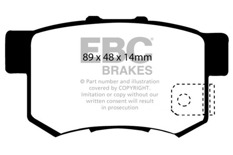 EBC Yellow Stuff Rear Brake Pads for 97-98 Acura CL 2.2L - DP41193R