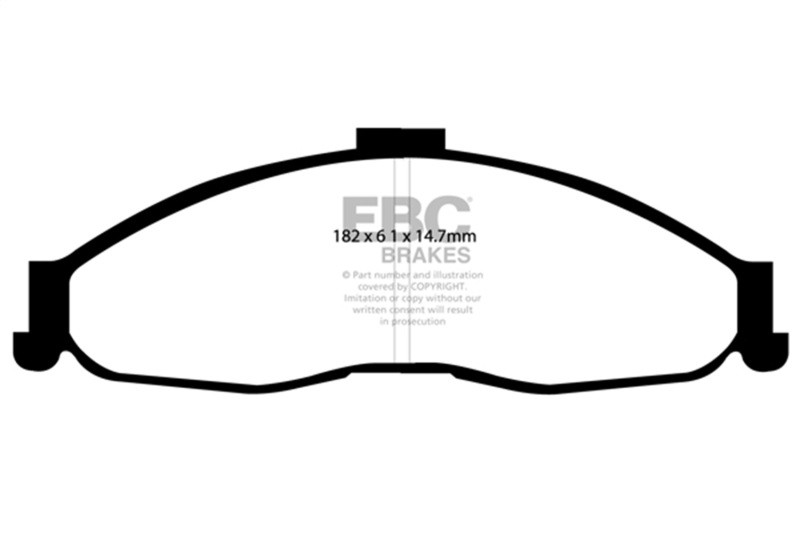 EBC Yellow Stuff Front Brake Pads for 98-02 Chevy Camaro 4th Gen 3.8L - DP41239R