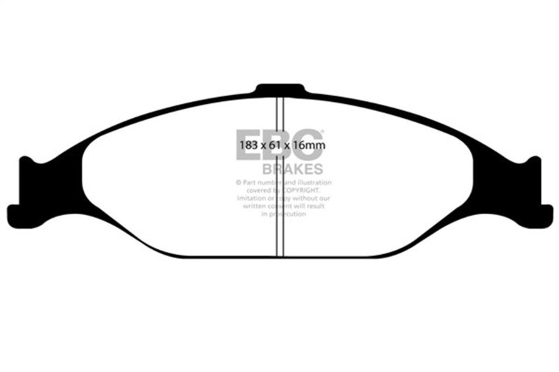 EBC Yellow Stuff Front Brake Pads for 99-04 Ford Mustang 3.8L - DP41242R