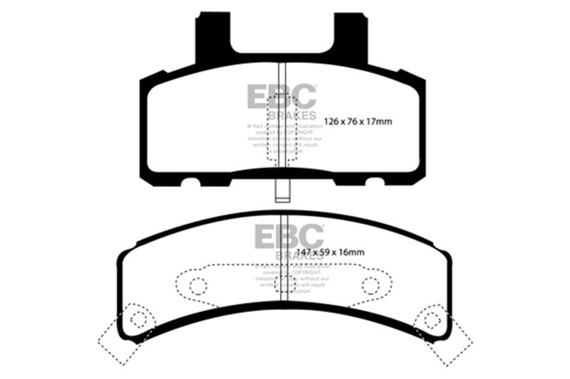 EBC Yellow Stuff Front Brake Pads for 97-99 Cadillac Deville 4.6L Rear Drums