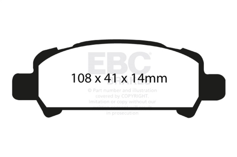 EBC Yellow Stuff Rear Brake Pads for 02-06 Subaru Baja 2.5L - DP41293R