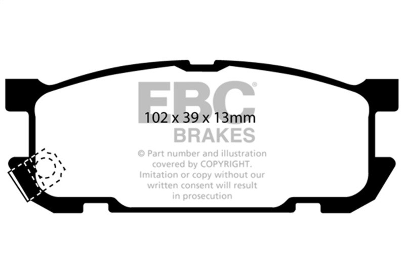 EBC Yellow Stuff Rear Brake Pads for 01-03 Mazda Miata MX5 1.8L w/ Sport Susp
