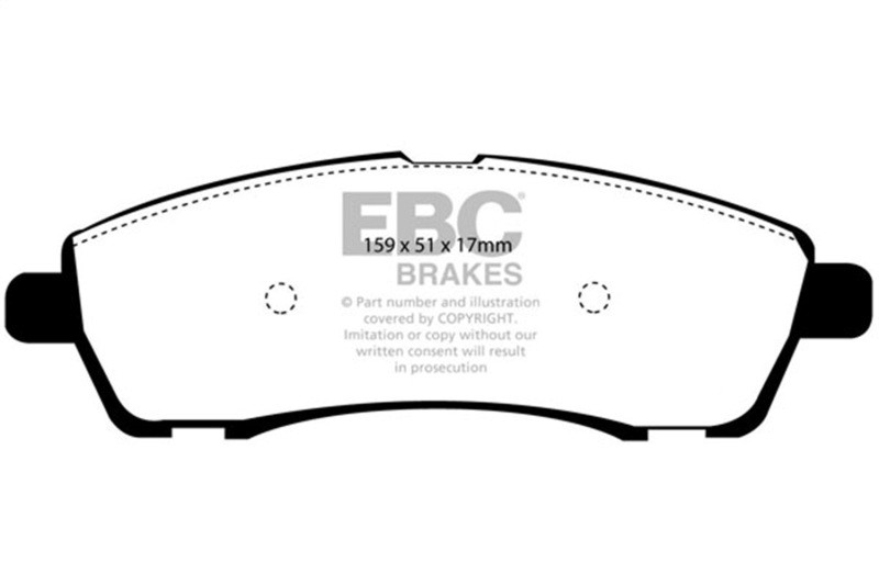 EBC Yellow Stuff Rear Brake Pads for 00-02 Ford Excursion 5.4L 2WD - DP41603R