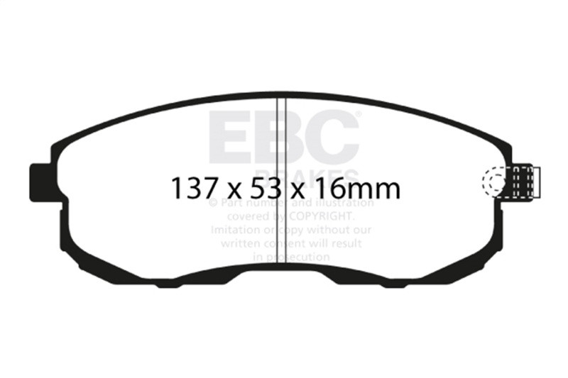 EBC Yellow Stuff Front Brake Pads for 02-03 Infiniti G20 2.0L - DP41636R