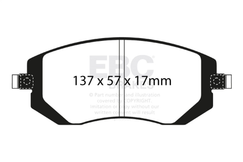 EBC Yellow Stuff Front Brake Pads for 04-06 Saab 9-2X 2.0L Turbo - DP41661R