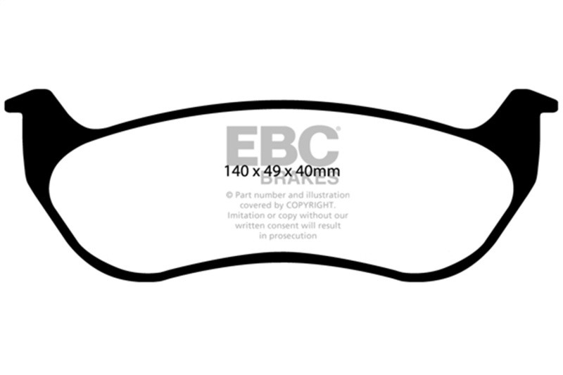 EBC Yellow Stuff Rear Brake Pads for 07-11 Ford Explorer Trac 4.0L - DP41673R