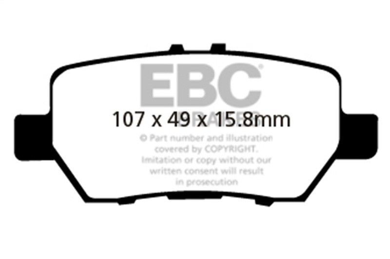 EBC Yellow Stuff Rear Brake Pads for 05-08 Acura RL 3.5L - DP41736R