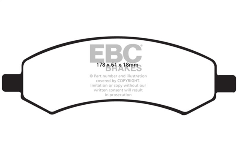 EBC Yellow Stuff Front Brake Pads for 06-09 Chrysler Aspen 4.7L - DP41738R