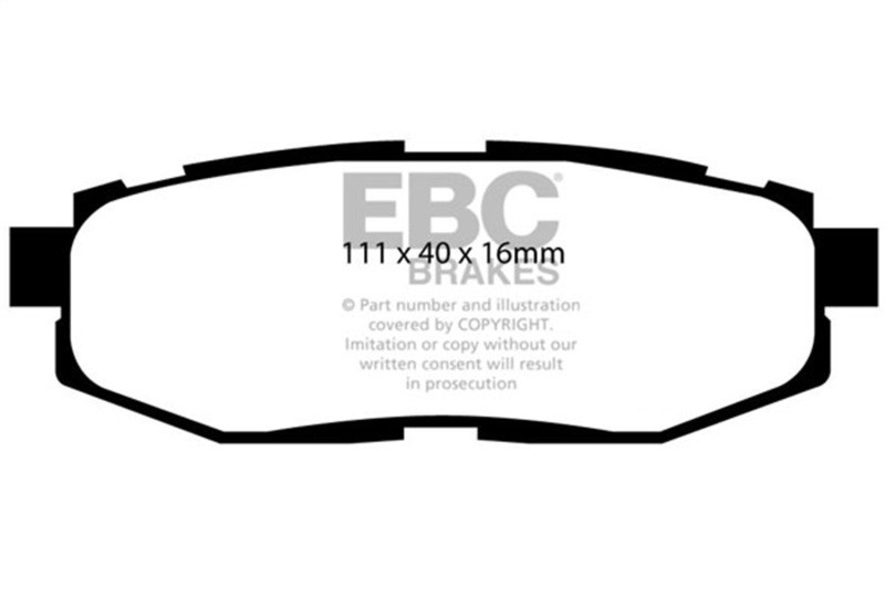 EBC Yellow Stuff Rear Brake Pads for 13+ Scion FR-S - DP41758R