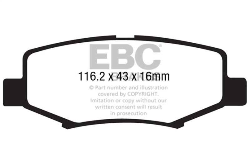 EBC Yellow Stuff Rear Brake Pads for 06-11 Dodge Nitro 3.7L - DP41799R