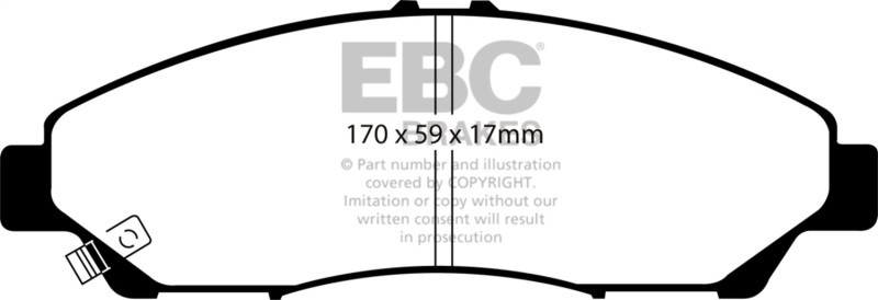 EBC Yellow Stuff Front Brake Pads for 07-13 Acura MDX 3.7L - DP41801R