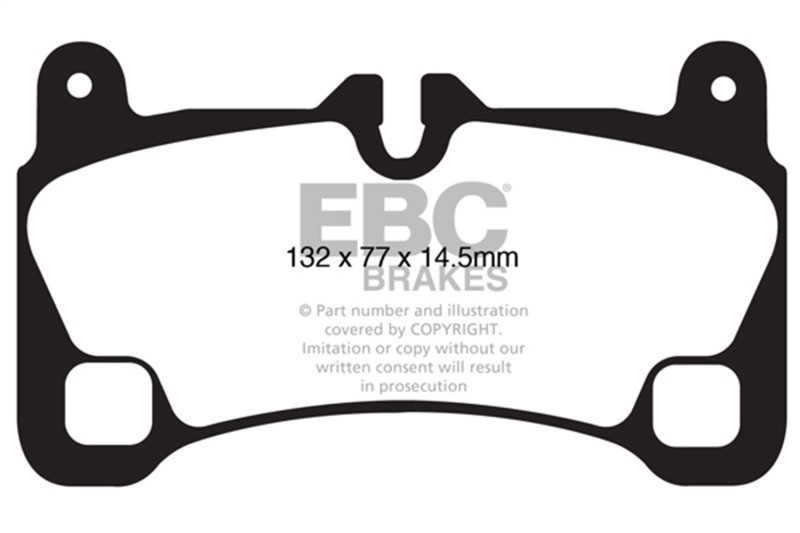 EBC Yellow Stuff Rear Brake Pads for 2008 Porsche Cayenne 4.8L Turbo - DP41836R