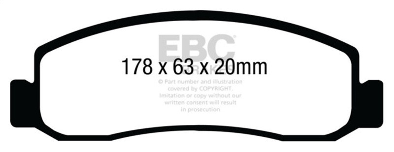EBC Yellow Stuff Front Brake Pads for 08-10 Ford F250 5.4L 2WD - DP41892R