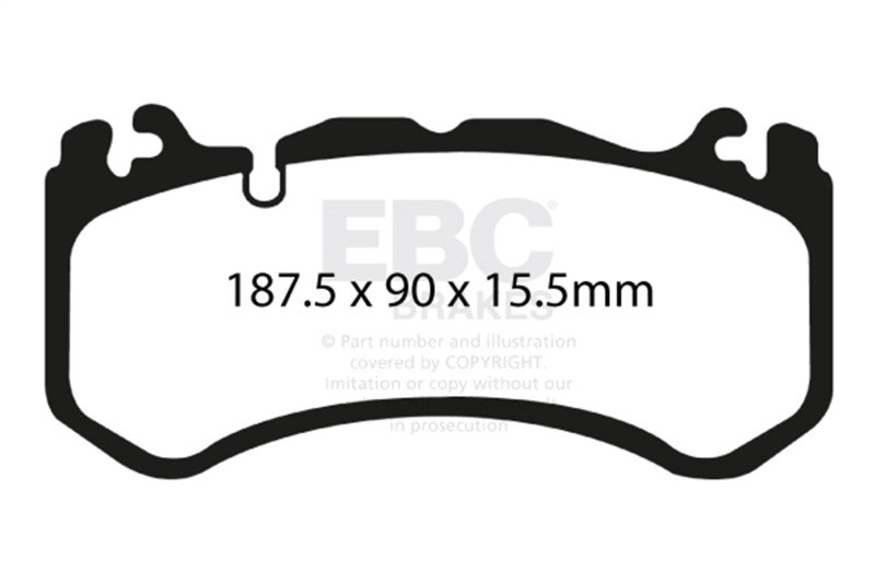 EBC Yellow Stuff Front Brake Pads for 12+ Maserati Quattroporte 3.8L Twin Turbo