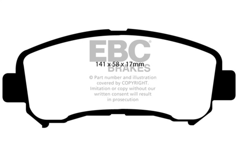 EBC Yellow Stuff Front Brake Pads for 14+ Nissan Juke 1.6L Turbo Nismo RS
