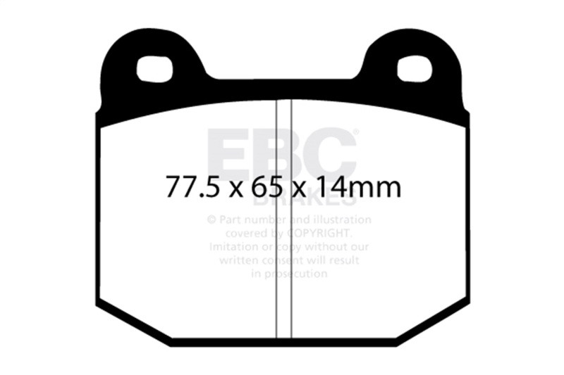EBC Yellow Stuff Front Brake Pads for 05-11 Lotus Elise Base - DP4197/2R
