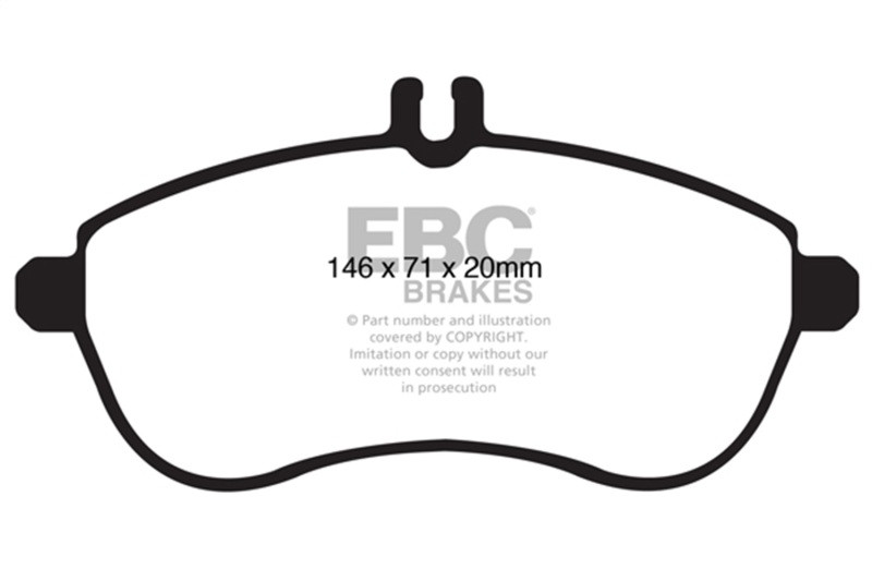 EBC Yellow Stuff Front Brake Pads for 12-14 Mercedes C250 W204 1.8 Turbo