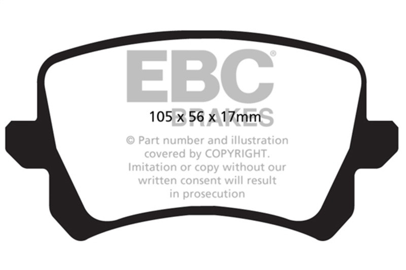 EBC Yellow Stuff Rear Brake Pads for 15+ Audi Q3 2.0L Turbo - DP42004R