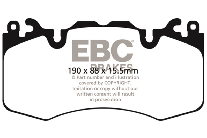 EBC Yellow Stuff Front Brake Pads for 10-15 Range Rover 3.0L SuperCharged