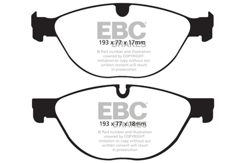EBC Yellow Stuff Front Brake Pads for 10-15 Jaguar XF 5.0 Supercharged 470