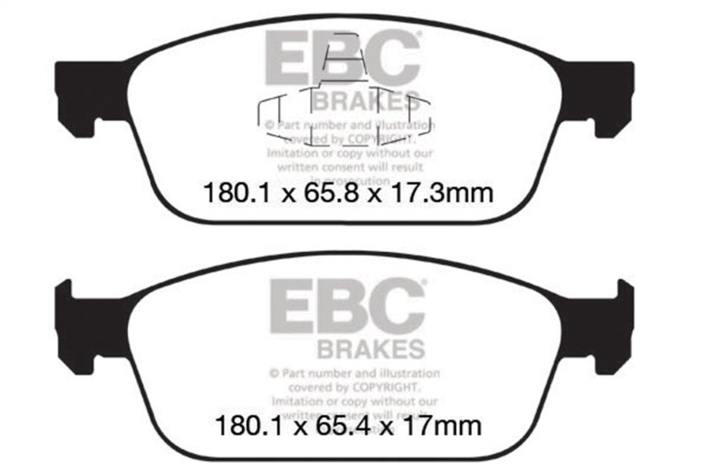 EBC Yellow Stuff Front Brake Pads for 12+ Ford Focus ST Turbo - DP42145R