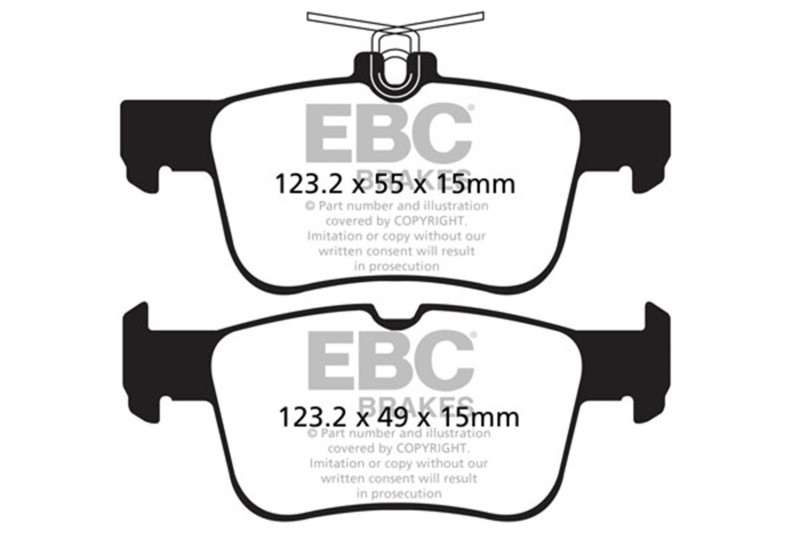 EBC Yellow Stuff Rear Brake Pads for 13+ Ford Fusion 1.6L Turbo - DP42160R