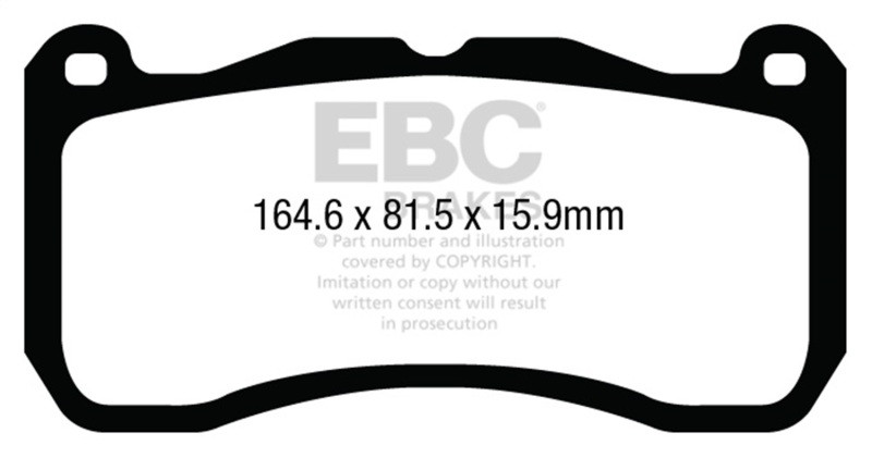 EBC Yellow Stuff Front Brake Pads for 13-14 Ford Mustang 5.8L Supercharged GT500