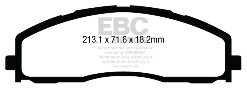 EBC Yellow Stuff Front Brake Pads for 13+ Ford F250 6.2 2WD - DP43015R