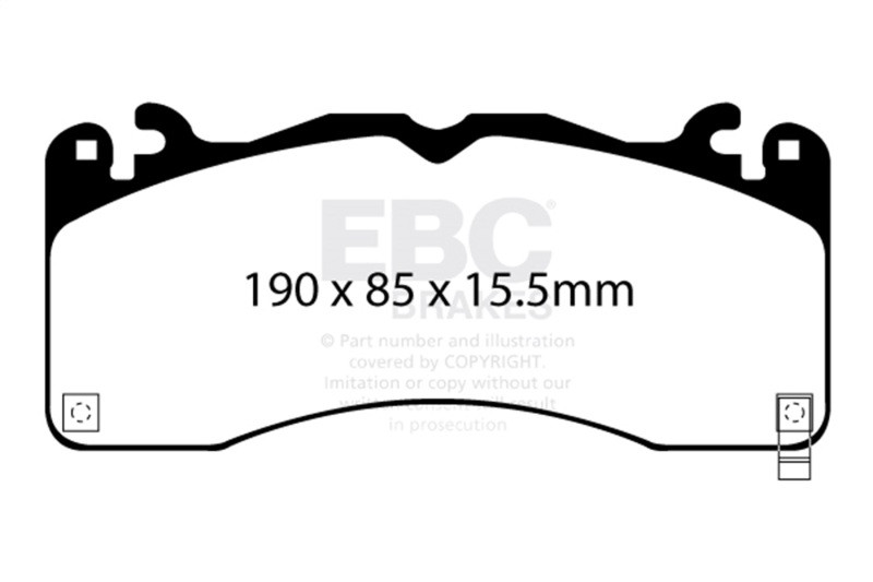 EBC Yellow Stuff Front Brake Pads for 15+ Ford Mustang 5.0L w/ Perf. Pkg