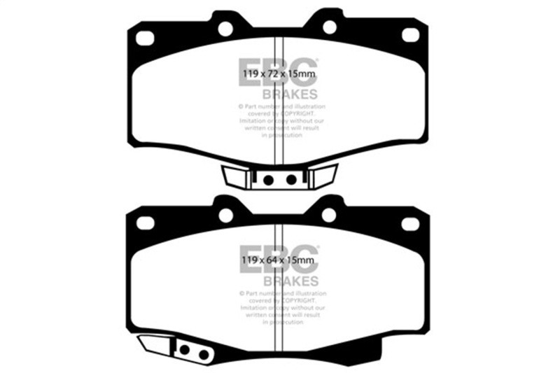EBC Yellow Stuff Front Brake Pads for 90-91 Toyota 4Runner 2.4L - DP4807R