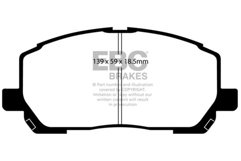EBC Green Stuff Front Brake Pads for 00-03 Toyota Highlander 2.4L 2WD - DP61634