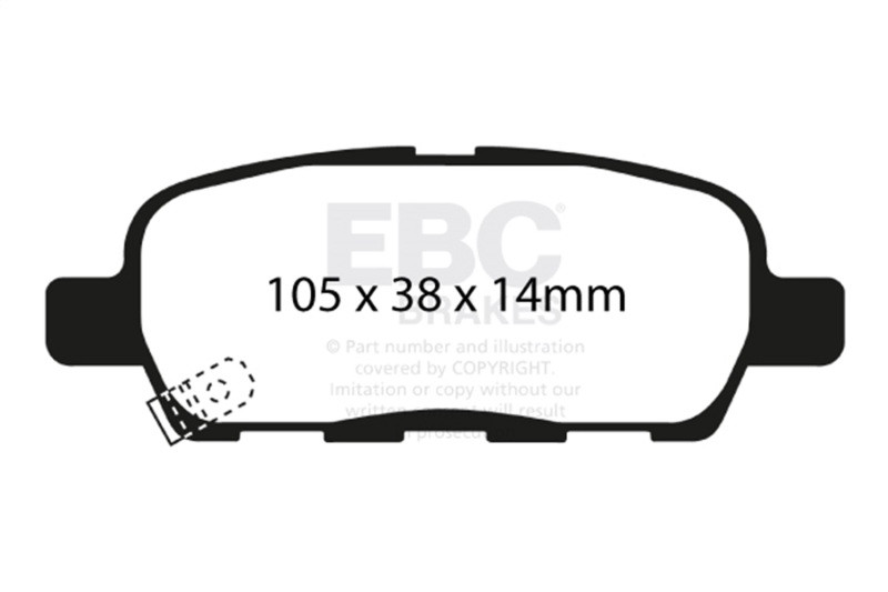 EBC Green Stuff Rear Brake Pads for 03-05 Infiniti FX35 - DP61666