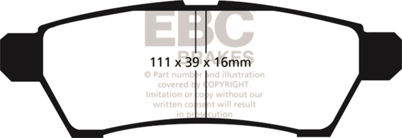 EBC Green Stuff Rear Brake Pads for 05+ Nissan Frontier 2.5L 2WD - DP61746